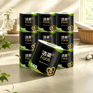 C&S | Black Facial Embossed Extra Thick Toilet Paper 10 Rolls
