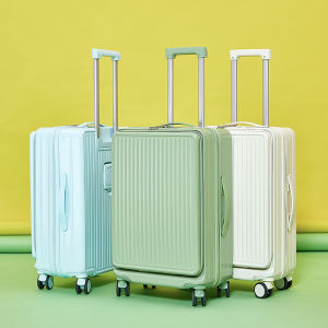 New 20"22"24"26"28 Inch Womens Laptop Large Travel Suitcase With Silent Wheels USB Charging Port Trolley Rolling Luggage Bag Code Lock Check-in Case Baggage For Men Free Shipping