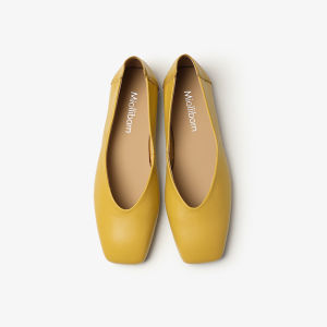 MIOLLIBARN | Square-toe Slip-on Sheepskin French Style Soft Leather Summer Shoes