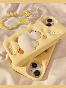 Cute Cartoon Duck Silicone Phone Case for  17ProMax 16New 14Niche 11Creative 13Adorable Female 15Promax Models Protection