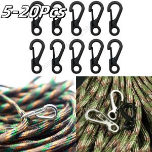 5-20Pcs Mini Carabiner Clip Metal Spring Snap Hooks Paracord Lanyard Hanging Clips Keychain Backpack Bottle Outdoor Accessories