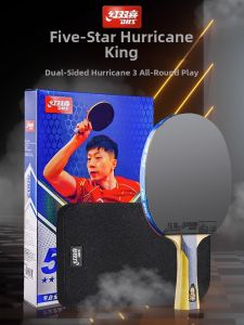 DHS | Professional Grade Ping Pong Paddle Red Double Happiness Single Shot 56 Star Six Star Five Star Horizontal Shot Table Tennis Paddle