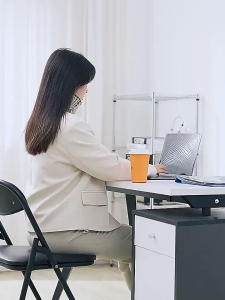 【READY STOCK】360° Rotating Desk Cup Holder Desktop Office Coffee Beverage Cup Storage Bracket Rack Height Adjustable