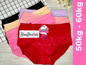 [ BRABRALAH ] (4 HELAI RM 11.9) Seluar Dalam Wanita  50kg-60kg  #9552 Ladies panties lady panties  lady underwear