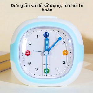 MONLEYTA | Đồng hồ báo thức treo tường sáng tạo thời trang cho trẻ em Đèn ngủ không phát tiếng ồn Đồng hồ để bàn đa năng cho học sinh