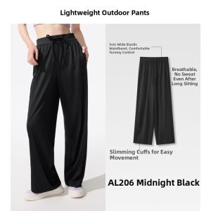 Beneunder | Ice Silk Wide Leg Pants Women Summer Thin Quick Dry Sports Pants Cool Sensation Air Conditioned Sun Protection Trousers