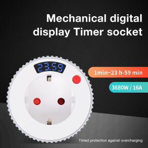 Countdown Switch Socket WiFi Smart Timer Socket Digital Display 15mins-24h 1m-23h59min Timing Control Plug Timer Switch EU Plug