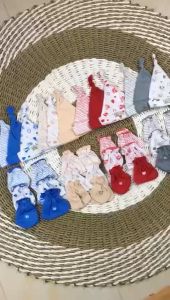 Termurah 3Set Sarung Tangan Bayi/3Set Sarung Kaki/ 3pcs Topi Bayi baru Lahir laki - laki Perempuan