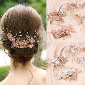 🔥Golden Leaf Hairpin Bridal Headwear Wedding Dress Headwear Accessories LovelylifeFu👍