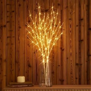 1PC 50LED Christmas copper wire birch branch lightavailable in white and brownused for living roombedroomparty decoration