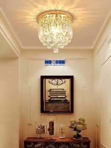 NEOBEE โคมไฟเพดานคริสตัล หรูหราสไตล์ฝรั่งเศส ห้องนอน ห้องอาหาร ทางเดิน ห้องนั่งเล่น โคมไฟ LED NB-SD33