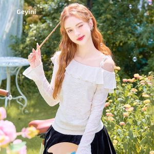 HEYINI | Áo Voan Trễ Vai Giúp Gọn Gàng