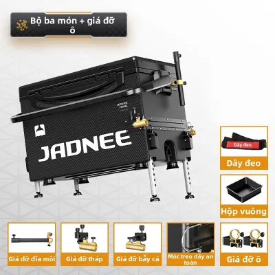 jiadiaoni | Hộp Đựng Đồ Câu Cá Jiadiaoni 29L Cao Cấp - Thùng Câu Cá Dạng Ray Trượt Dày Dặn Đa Năng Có Ghế Ngồi