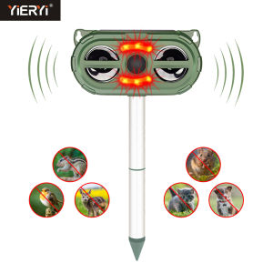 Yieryi 360 ° อัลตราโซนิคแสงอาทิตย์เครื่องไล่หนู/งูด้วยคลื่นอุลตร้าโซนิก-เซ็นเซอร์ตรวจจับการเคลื่อนไหวการควบคุมศัตรูพืชสำหรับสวนฟาร์มและสนาม