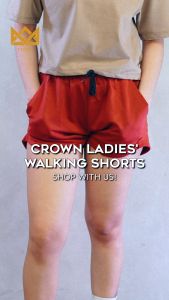 Crown Ladies Walking Shorts Plain with Pocket