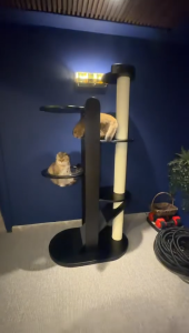 【SG-stock】Solid Wood Multi-Level cat Tree for Large Cats with Space Capsule Durable natural sisal rope Chill in the Space Capsule Giant the Ultimate Playground Compact Floor-StandingDesignhigh end Sisal