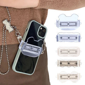 Universal Transparaent Phone Clip Bow Love Detachable Back Clip Phone Anti-loss Lanyard Can Be Slanted Clip（Not Strap）