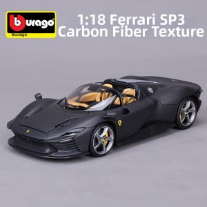 Bburago | Ferrari SP3 Replica 1/18 Alloy Carbon Fiber