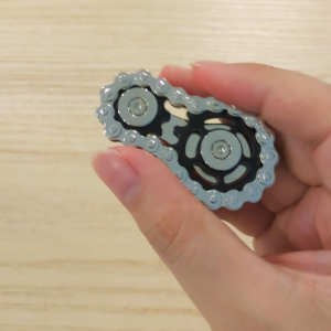 EDC Gear Chain Fidget Spinner Zinc Alloy Metal Stress Relief Toy