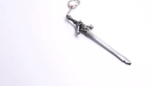 Game Devil Dante Sword Keychain Rebellion Awakening Cosplay Weapon Keyring Metal Pendant Gift Collection Party Jewelry