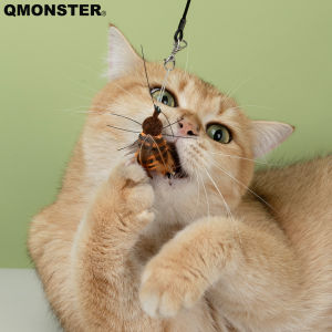 QMONSTER | Biomimetic Sounding Cat Wand Toy with Mint