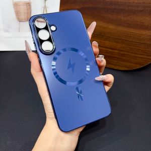 szhaiyu | Matte Magnetic for Magsafe Case for Samsung Galaxy S26 FE S25 S24 S23 S22 Ultra S26 Plus Glass Len Protector Shockproof Cover