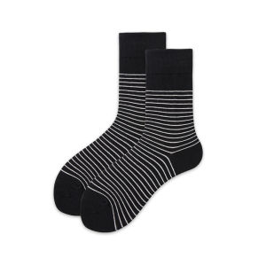 UPMORN | British Style Color Stripe Cotton Thick Sweat-absorbent High Waist Socks