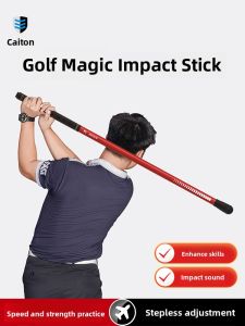 Caiton Golf Swing Trainer Speed Strength Practice Bar Golf Ball Training Equipment Sports Fitness Golf Swing Practice Device