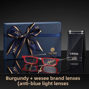 Portable Folding Reading Glasses for Men High Definition Blue Light Blocking Bifocal Eyeglasses Durable Prescription Glasses