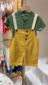 Shirt Straps Casual childrens clothing sets baju baby boy clothes