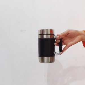 Souvenir kantor Mug Office Leather Saringan Teh