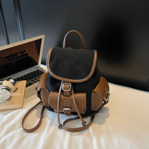 Café Brown Suede Commuter Backpack Womens New 2025 Luxury Minimalist Design Double Shoulder Bag for Daily Use And Travel