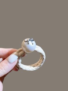 Korean Style Pearl Hair Ties for Women High Elasticity Durable Towel Head Ropes Elegant Personality Superior Sensation Butterfly Knot
