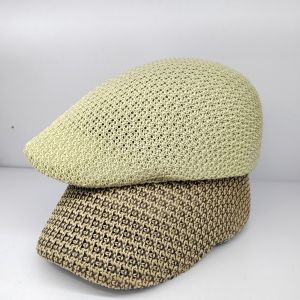 Thin Knit Breathable Advance Hats Children Spring and Summer All-Match Reverse Wear Beret Sun-Proof Bud Peaked Cap Trendy Men