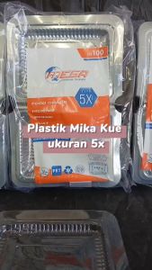 Plastik Mika Kue Ukuran 5x Isi 100pcs / Mika Kotak Makanan / Box Mika Kue Bolu dan Makanan