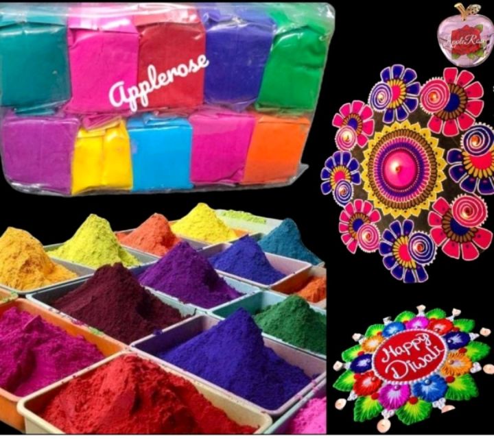 10 colours kolam powder500g/rangoli powder/Holi powder Lazada