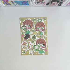 1/8PCS Cute Cartoon Girl Stickers Cool Girl Character Stickers Hand Account Diary Notebook Scrapbook DIY Decorative Stickers