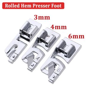 1PCS Domestic Sewing Machine Parts Foot Presser Foot Rolled Hem Feet for Sewing Accessories Embroidery Hoop Cross Stitch
