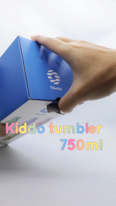 FJBottle - Botol Minum Tumbler Anak BPA Free 750ML Stainless Steel Pegangan Statis dan Flip-Top Sedotan Praktis Anti Tumpah
