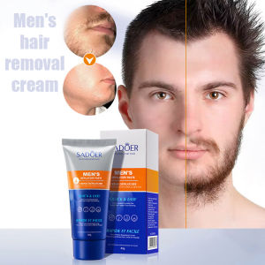 SADOER Mens hair removal cream painless permanent no residue beard hair removal hair removal cream for men 60g