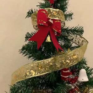 Pomely[COD&Local] 5M/10M Christmas Ribbon Fairy Light Christmas Decoration DIY Bows String Light Tree Ornaments For Home Xmas Decor New Year Navidad