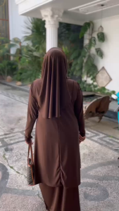 Setelan  Rok jersy Inara 3 in one bahan jersy premium Abaya  set kerudung