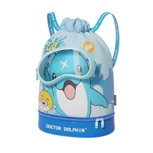 Doctor Dolphin | Waterproof Separate Dry Wet Swim Bag for Kids with Cartoon Pattern