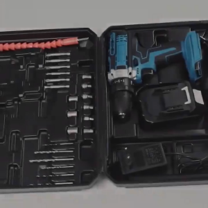 CHIC Impact Electric Drill Heavy Duty Cordless Drill Power Tool Set Rechargeable Portable with 2x Battery