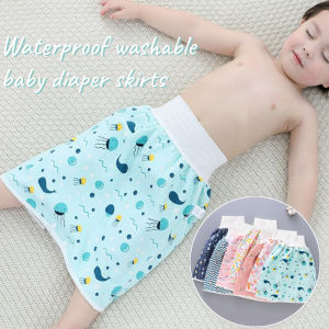 Baby High Waist Diaper Skirt Reusable Water Washable Childrens Training Pants Leak Proof Diaper Waterproof Breathable