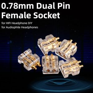 0.78mm Dual Pin Female Socket DIY Headphone Jack Replacement Audio Connector for Earphone Repair HIFI Headphone DIY