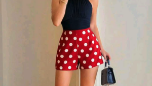 BAE Casual Plain Color AND Polka Dot AND Maong Denim Blue AVAILABLE IN Regular Size AND Plus Big Size High Waist Short