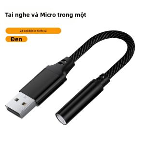 Cáp Chuyển Đổi Âm Thanh USB Sang Giắc 3.5mm Cáp Type C Aux Cho Tai Nghe Laptop Mac PS4 PC PS5 Loa Máy Tính HiFi Stereo