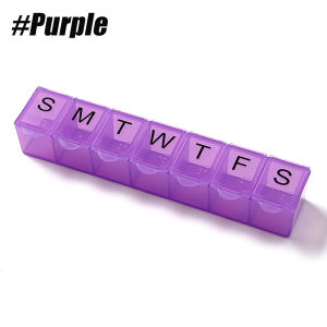 1pcs Weekly Pill Organizer7 Day Daily Pill Box Case Easy to OpenSilkscreen Printed Medicine Container for Vitamins
