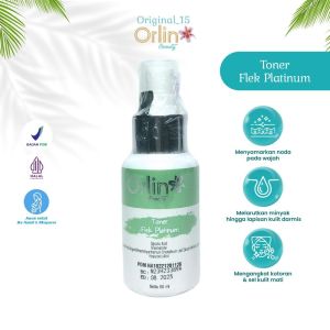 Orlin Beauty Skincare Paket Flek Platinum Mencerahkan Wajah Mengencangkan Kulit Memudarkan Flek Hitam Skincare BPOM